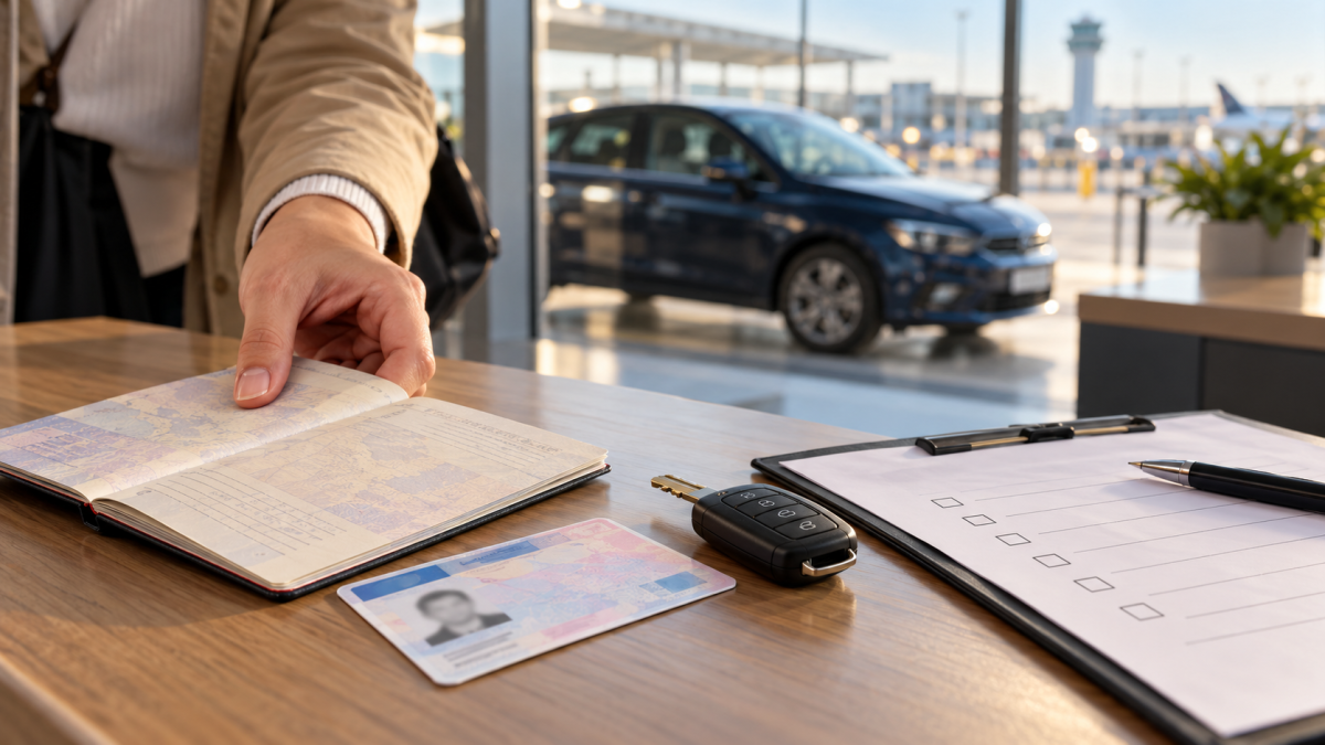Dokumenta, ključ automobila i obrazac za preuzimanje rent a car vozila na aerodromu