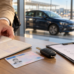 Dokumenta, ključ automobila i obrazac za preuzimanje rent a car vozila na aerodromu